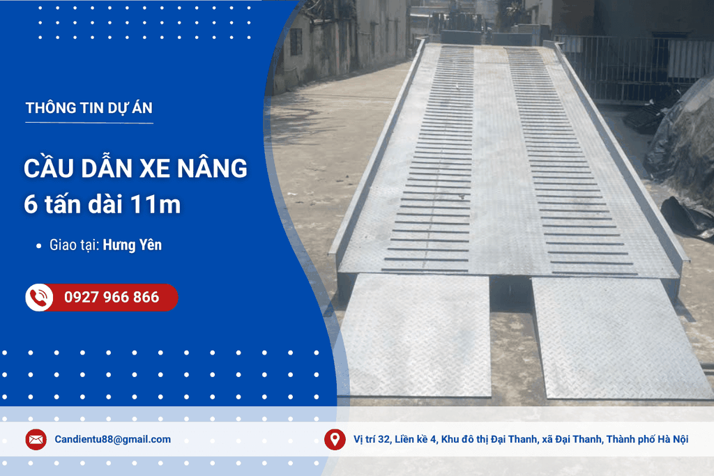 Dự án cầu dẫn xe nâng 6 tấn tại Hưng Yên