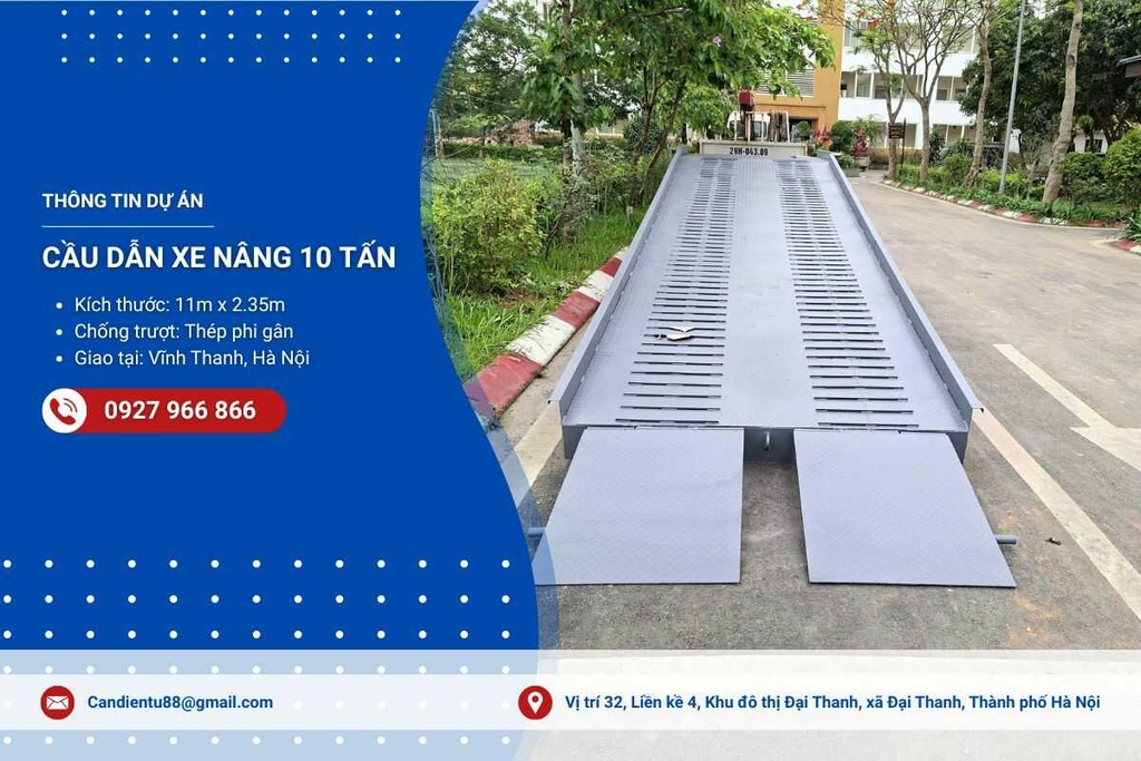 Cầu lên container 10 tấn giao tại Vĩnh Thanh, Hà Nội
