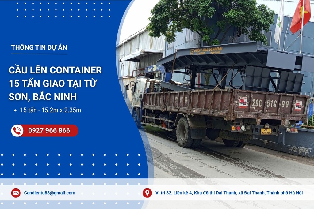 Thiết kế chế tạo bàn giao cầu dẫn xe nâng 15 tấn tại Bắc Ninh