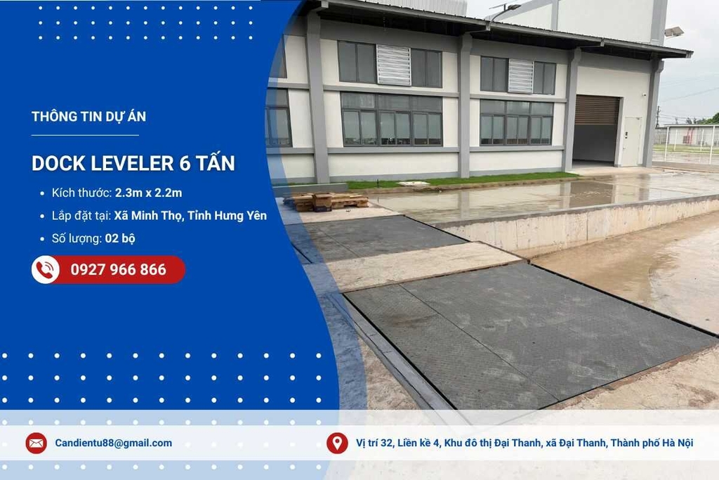 Hoàn thành dự án dock leveler 6 tấn tại Hưng Yên