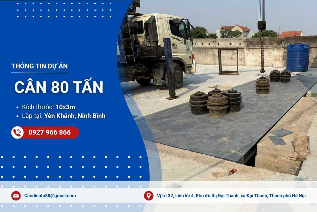 Dự án lắp đặt trạm cân 80 tấn tại Ninh Bình