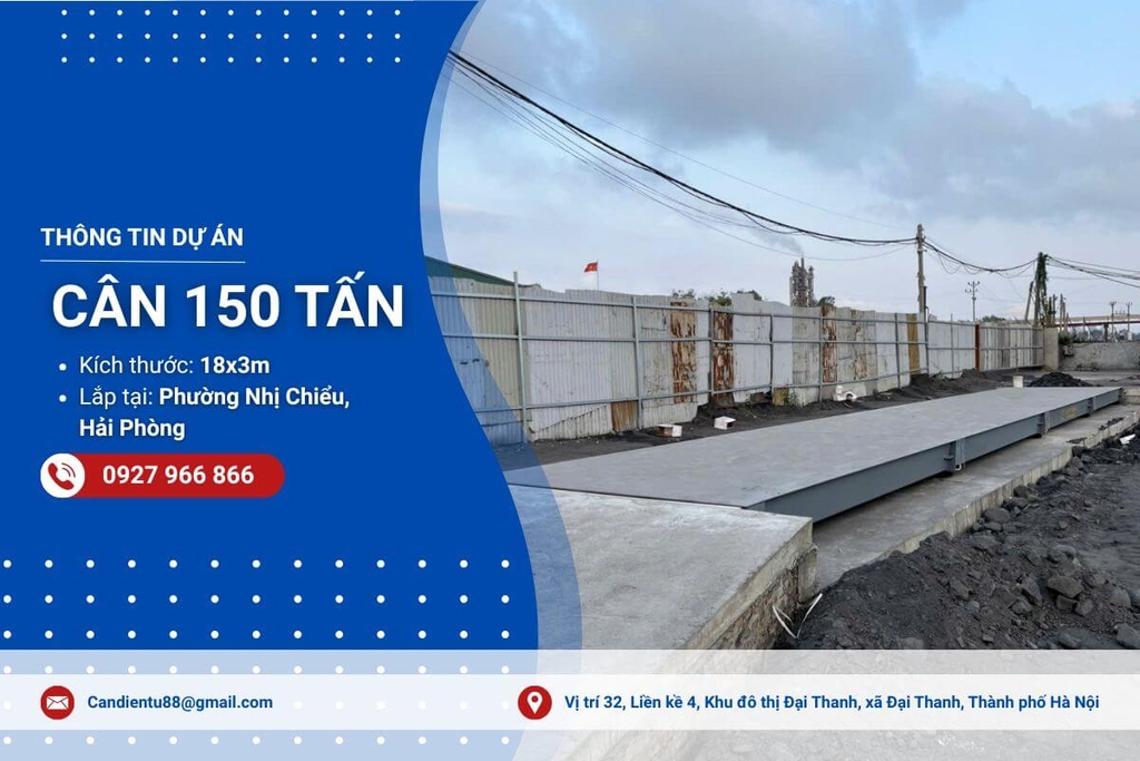 Hoàn thành lắp đặt trạm cân 150 tấn tại Hải Phòng