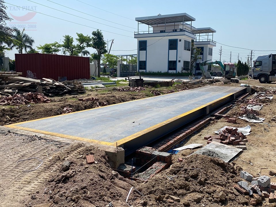 Lắp đặt trạm cân xe tải 100 tấn tại Ý Yên, Nam Định