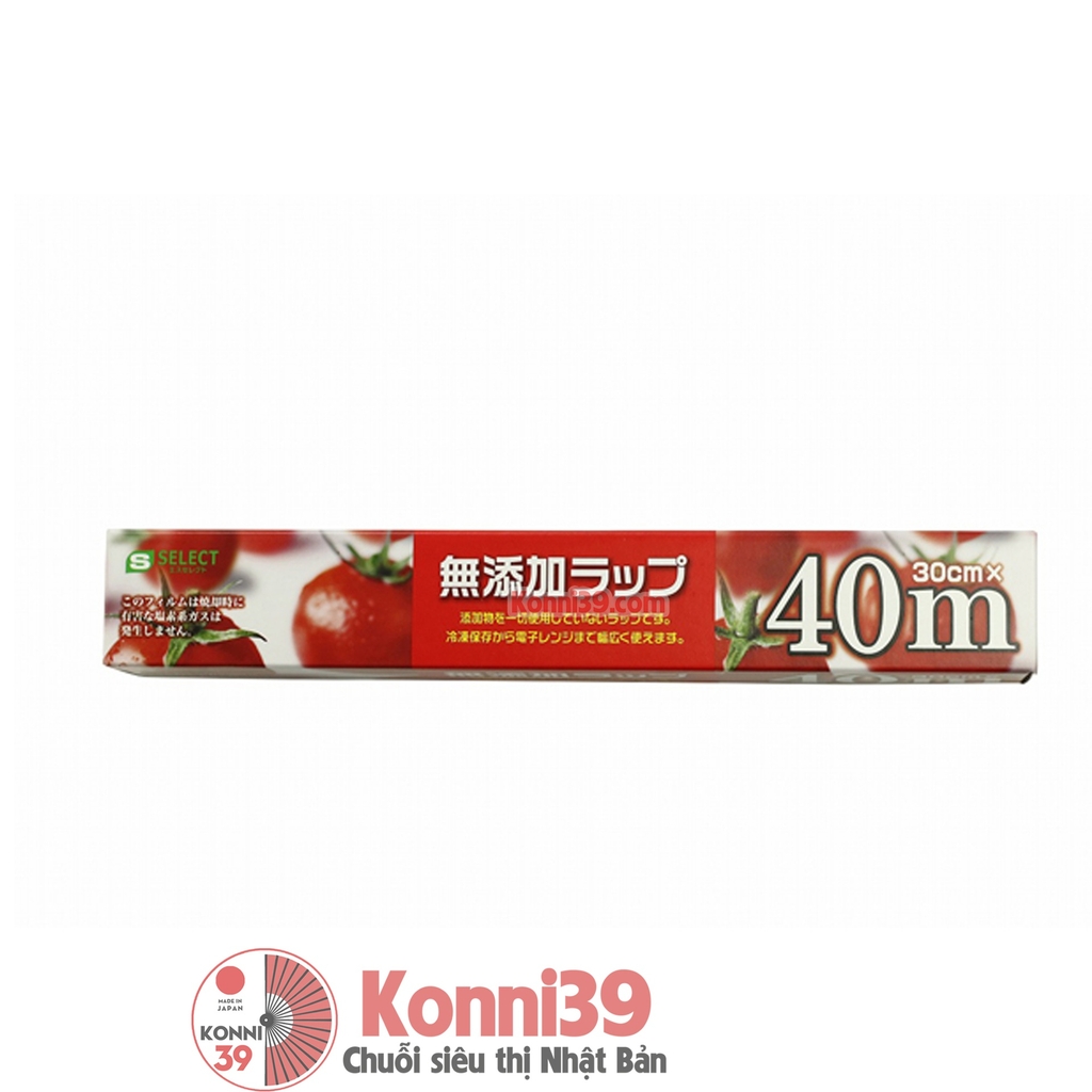Màng bọc thực phẩm siêu sạch S SELECT 30cm x 40m - Mẫu MỚI, chuẩn nội địa Nhật Bản - SKU: 4904701360134 Konnichiwa Mart