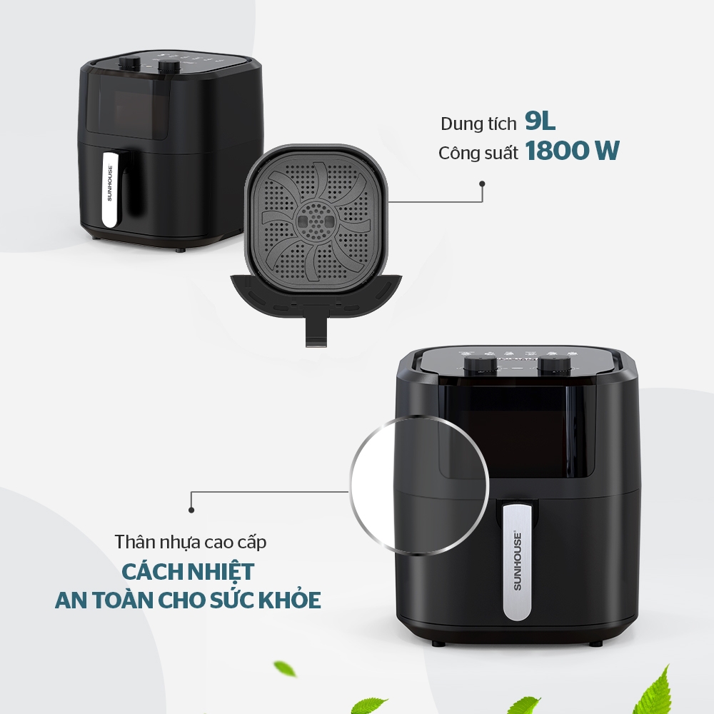 Nồi chiên không dầu 9L Sunhouse SHD4037