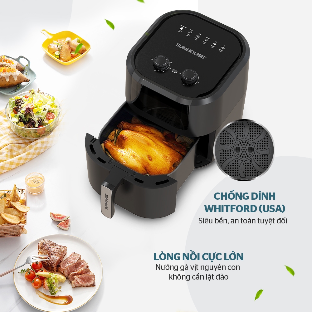 Nồi chiên không dầu 9L Sunhouse SHD4037