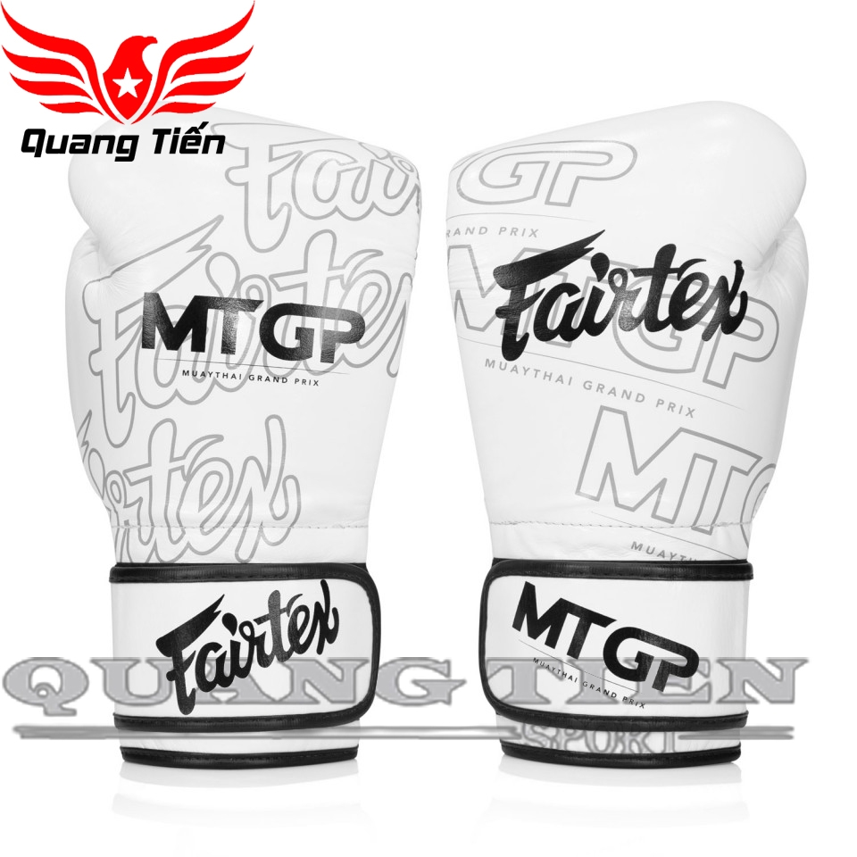 Găng tay boxing BGV Fairtex X MTGP Black Velcro trắng