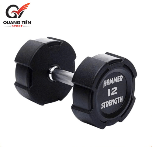 Tạ Tay Bọc Cao Su HAMMER Strength – Chống Rơi Vỡ, Tay Cầm Inox Chống Trượt (giá 1 quả)