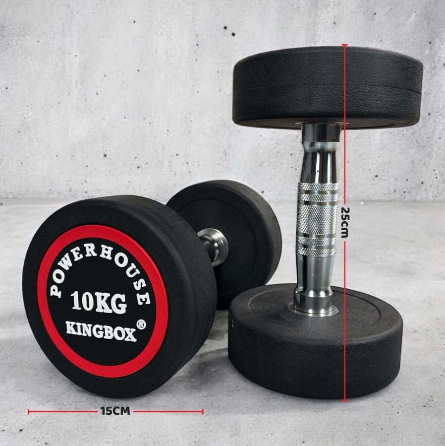 Tạ tay đơn Gang bọc cao su Kingbox – Cân nặng từ 2.5kg đến 25kg ( giá 1 chiếc )