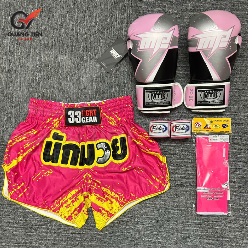 Combo Boxing/Muay Thái 4 món Cho Người Mới & Người Tập Lâu Năm - Hồng