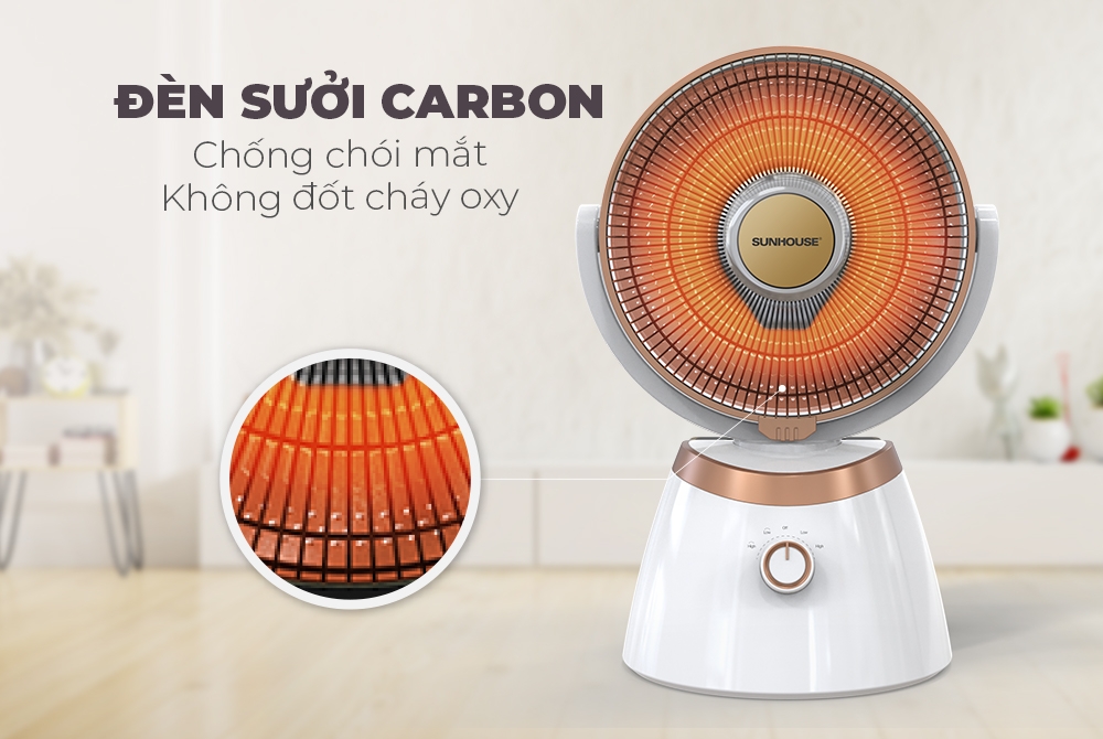 Quạt sưởi carbon Sunhouse SHD7008