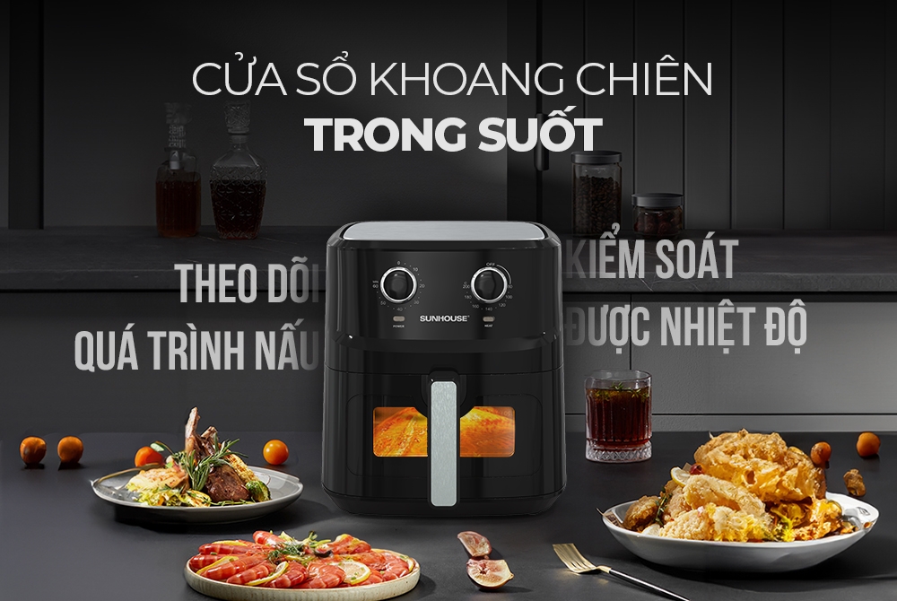 Nồi chiên không dầu 6.5L Sunhouse SHD4030