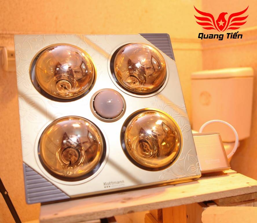 Đèn sưởi nhà tắm Kottmann 4 bóng âm tường K4BT - Chính Hãng