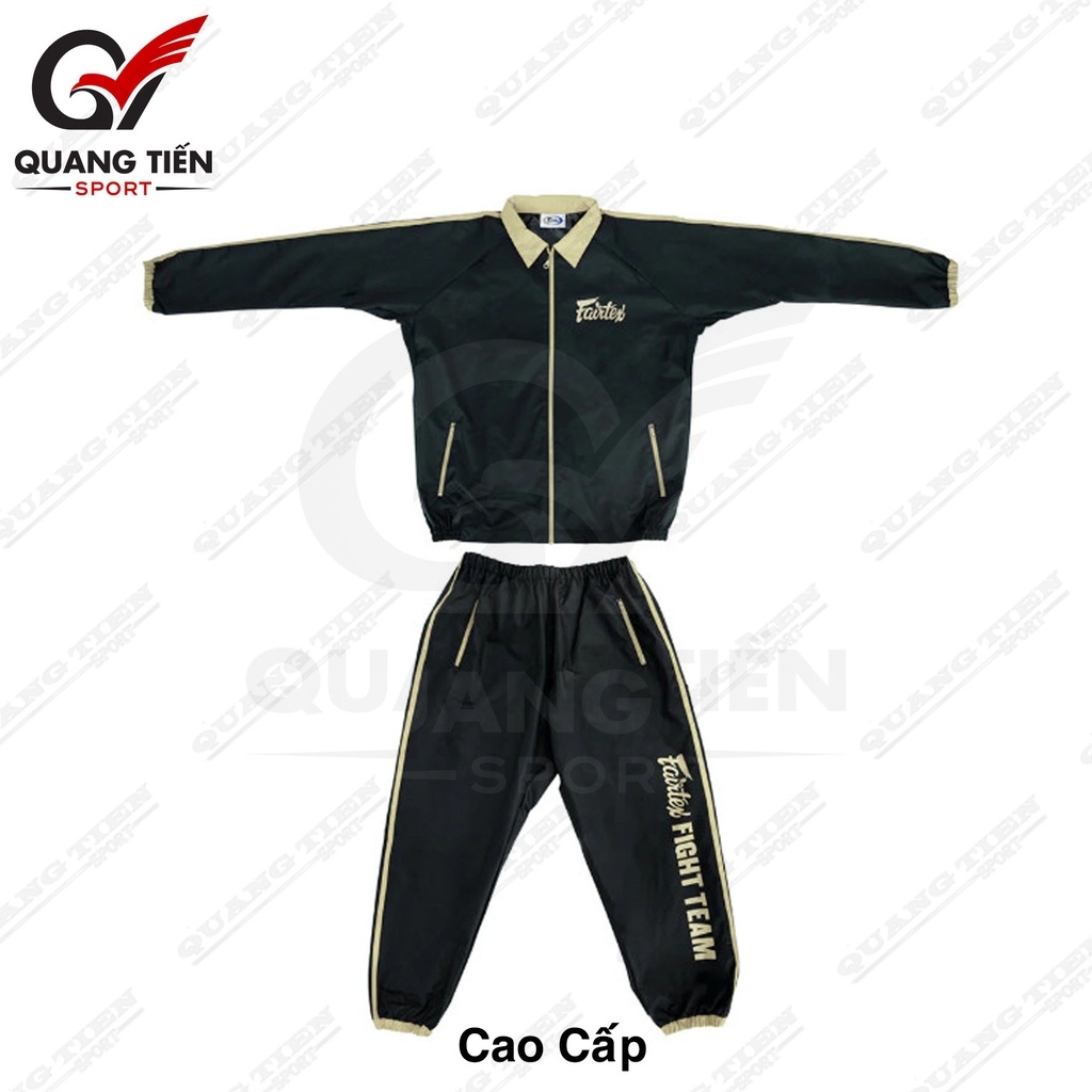 Quần Áo Ép Cân FAIRTEX VS4 VINYL SWEATSUIT cao cấp chính hãng ( màu ghi sữa )