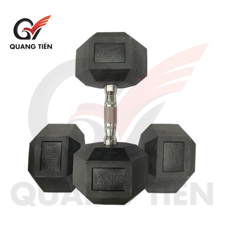 Tạ tay lục giác 12.5kg cao cu cao cấp QT02