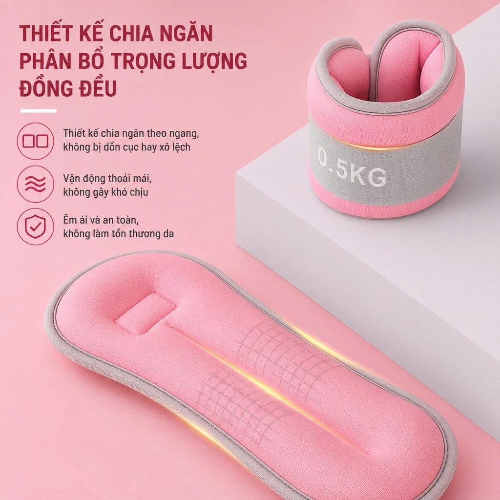 Tạ đeo chân, Dụng cụ hổ trợ đeo tay chân tập Yoga, Gym, Chạy Bộ, Tập thể dục tại nhà V-TAP (giá 1 chiếc)