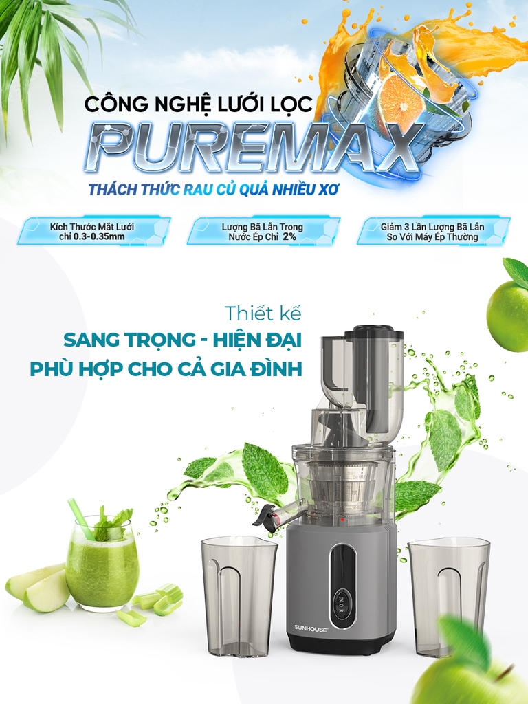 Máy ép chậm Sunhouse SHD5503