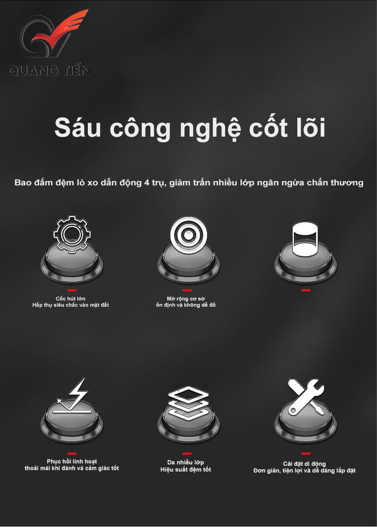 Trụ Đấm ABJ đế lò xo giảm chấn cao cấp chính hãng (cao 1,75m đế lò xo)