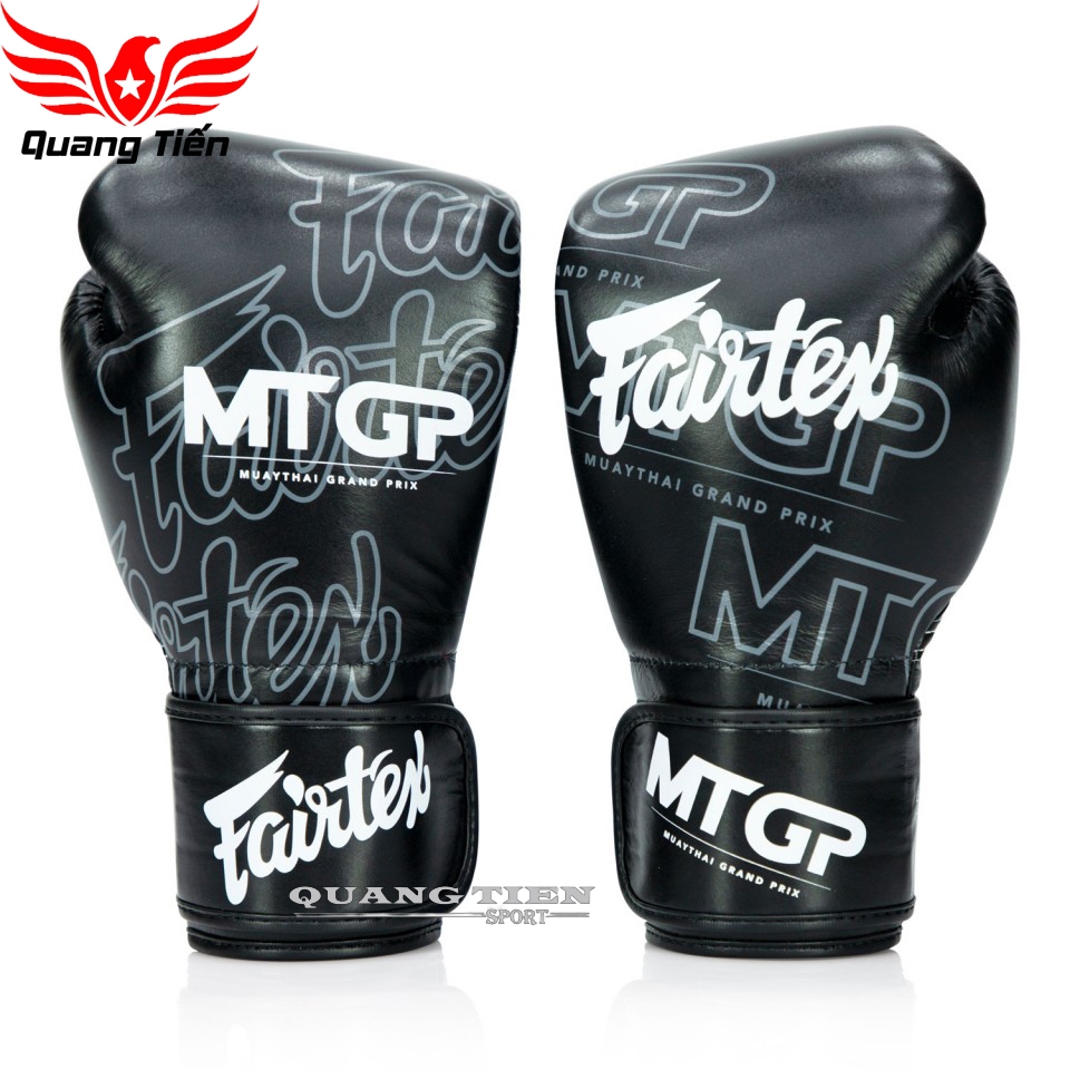 Găng tay boxing BGV Fairtex X MTGP Black Velcro xanh
