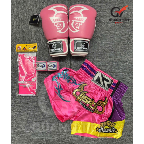 Combo Boxing/Muay Thái 4 món Cho Người Mới & Người Tập Lâu Năm - Hồng