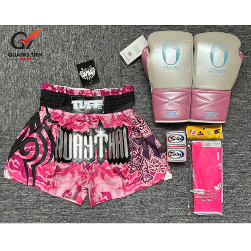 Combo Boxing/Muay Thái 4 món Cho Người Mới & Người Tập Lâu Năm - Hồng