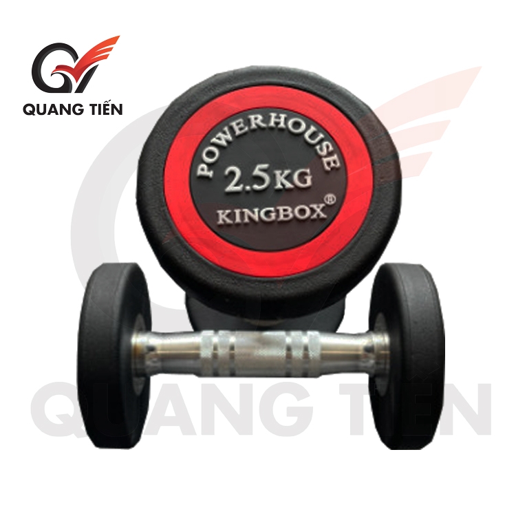 Tạ Tay đơn Gang bọc cao su Kingbox