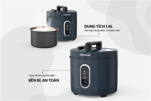 Nồi cơm điện 1.8L Sunhouse SHD8632