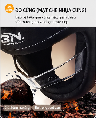 Mũ Bảo Vệ Đầu Boxing BN O-SHAPE Cao Cấp Chính Hãng
