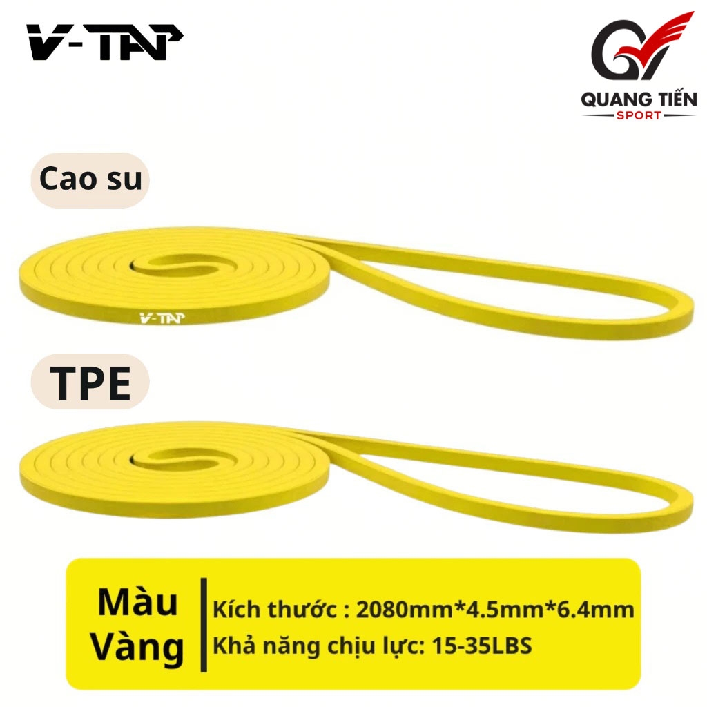 Dây Kháng Lực, Dây Cao Su Đàn Hồi, Powerband, Trợ Lực, Gym, Yoga, Boxing, Bóng Đá, Tập Thể Lực V-TAP Chính Hãng