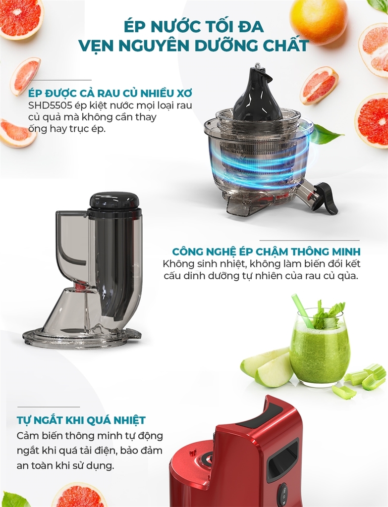 Máy ép chậm Sunhouse Mama SHD5505