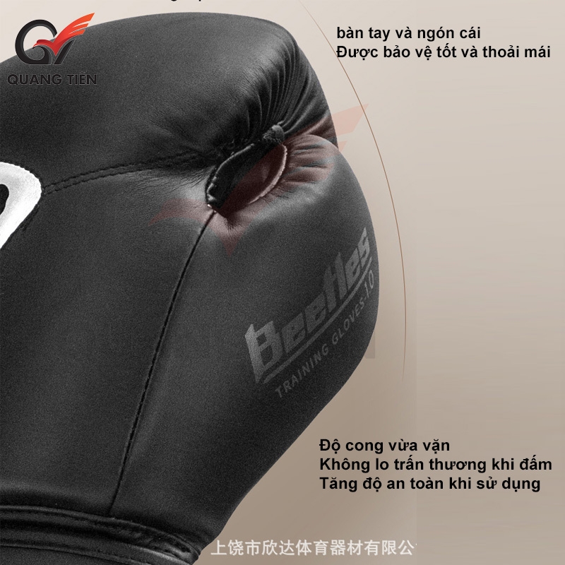 Găng Tay boxing BN BEETES cao cấp chính hãng - Màu đen
