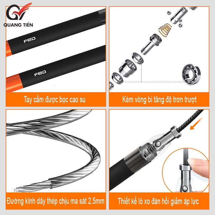 Dây Nhảy Thể Dục FED-XM0105 cao cấp chính hãng