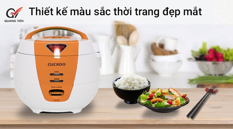 NỒI CƠM ĐIỆN CUCKOO CR-0661 DUNG TÍCH 1.08 LÍT (MÀU CAM)