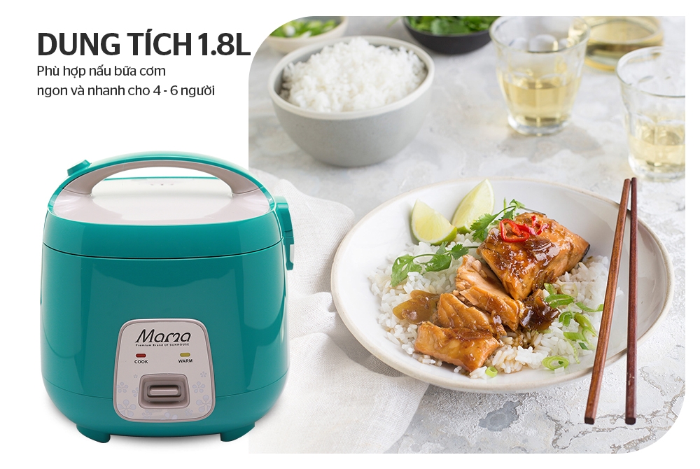Nồi cơm điện 1.8L Sunhouse Mama SHD8652G