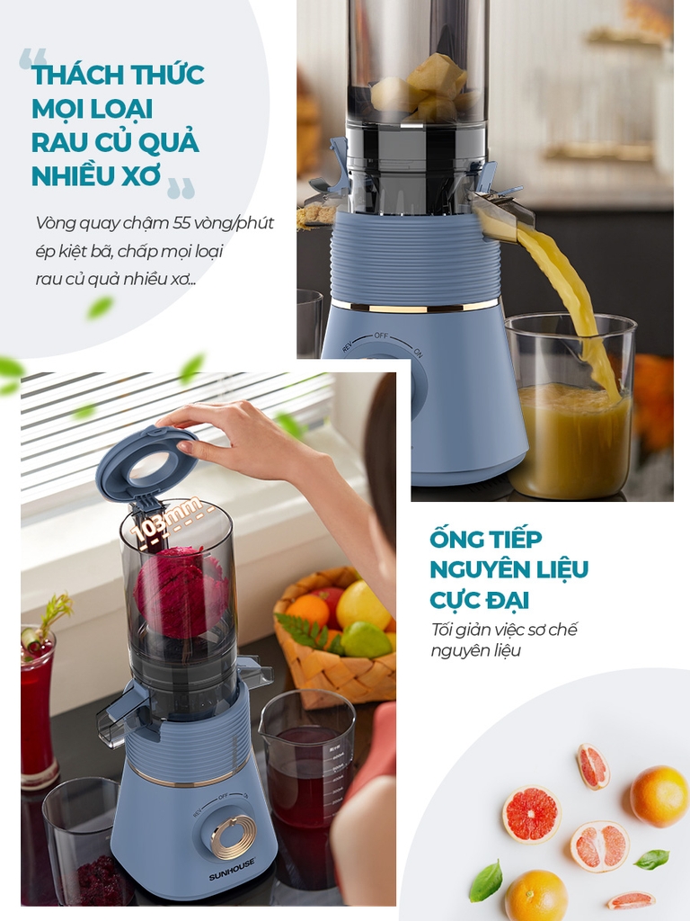 Máy ép chậm Sunhouse SHD5518