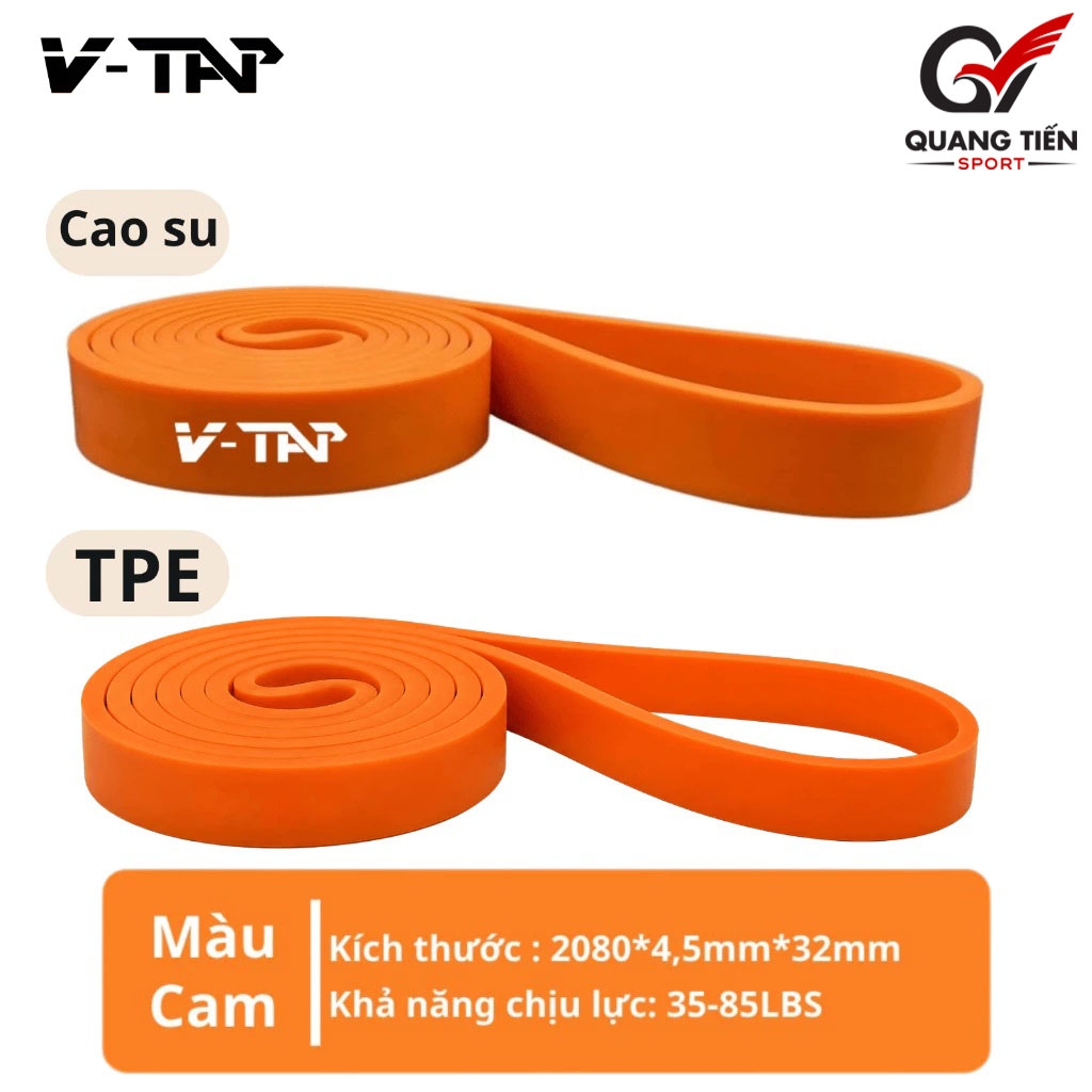 Dây Kháng Lực, Dây Cao Su Đàn Hồi, Powerband, Trợ Lực, Gym, Yoga, Boxing, Bóng Đá, Tập Thể Lực V-TAP Chính Hãng