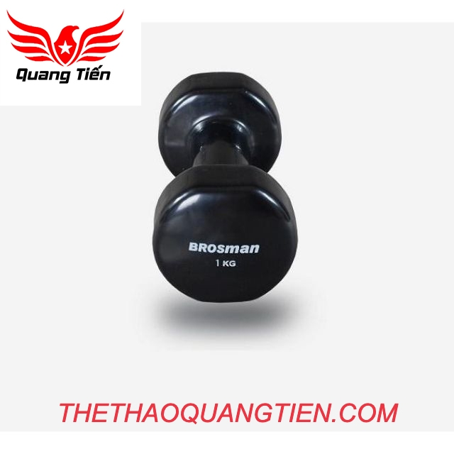 Tạ tay cao su brosman chính hãng 3 kg ĐEN (giá 1 chiếc )