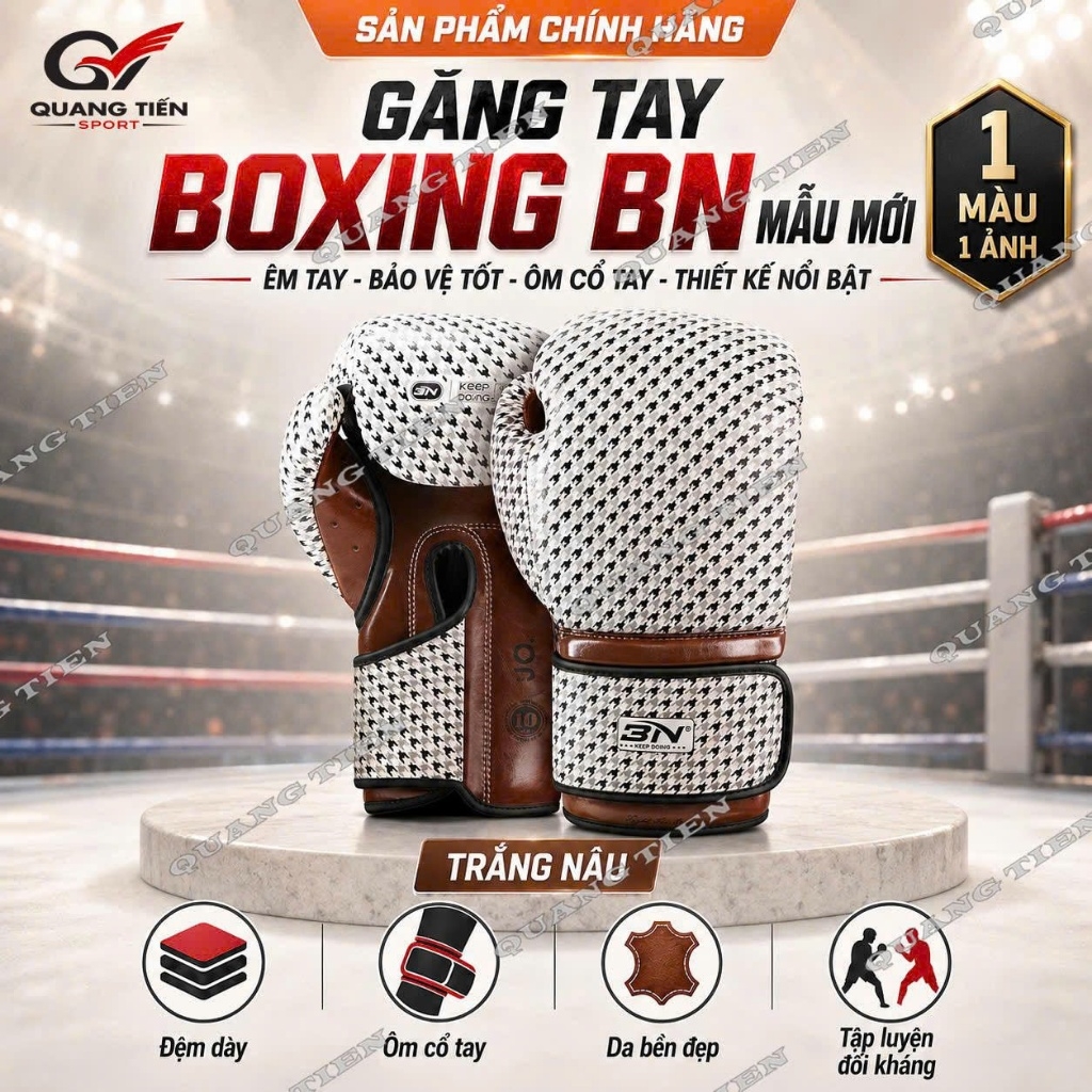 Găng Tay Boxing BN Caro Cao Cấp Chính Hãng