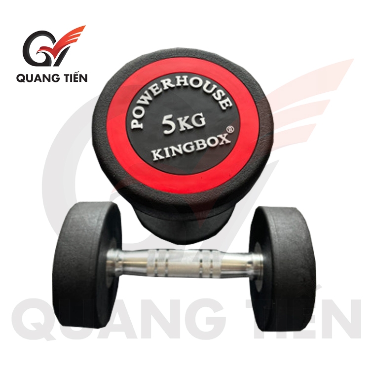 Tạ Tay đơn Gang bọc cao su Kingbox