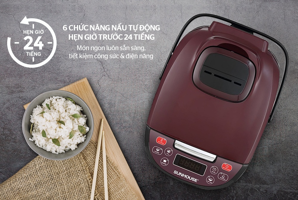 Nồi cơm điện tử 1.8L Sunhouse SHD8909