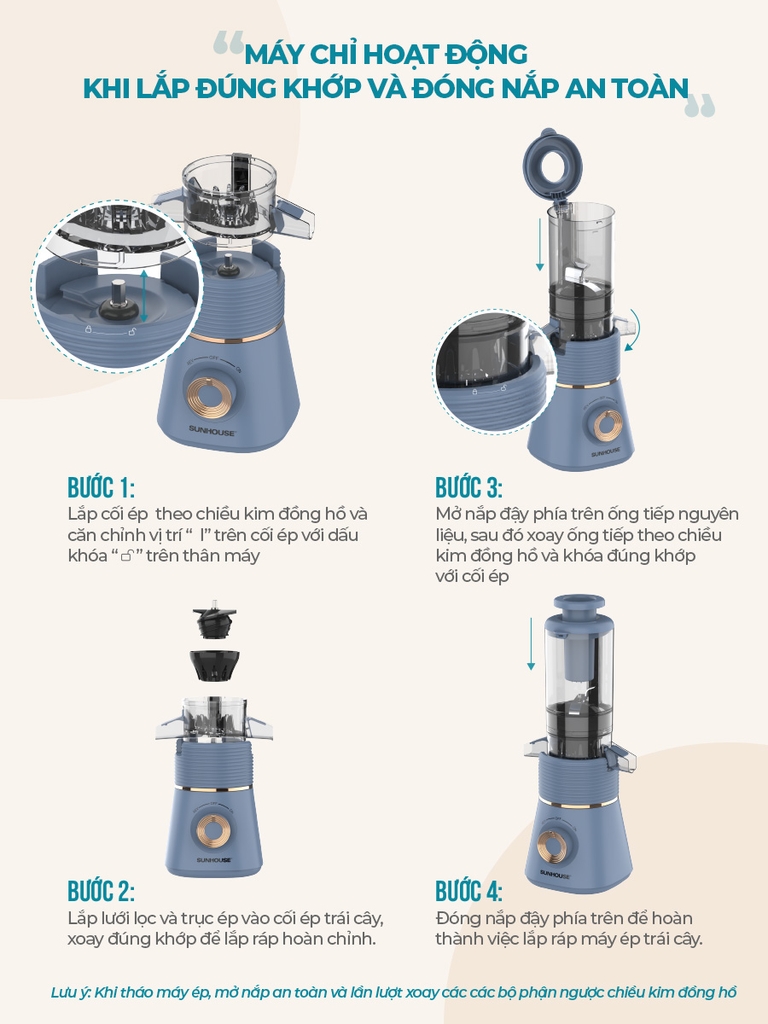 Máy ép chậm Sunhouse SHD5518