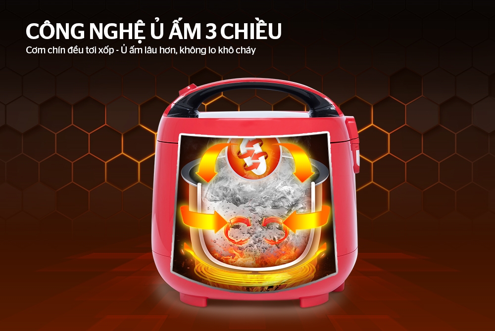 Nồi cơm điện 1.8L Sunhouse Mama SHD8652R