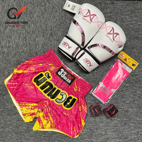 Combo Boxing/Muay Thái 4 món Cho Người Mới & Người Tập Lâu Năm - Hồng