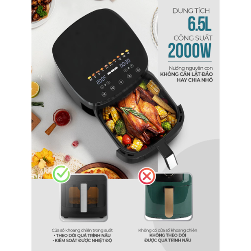 Nồi chiên không dầu 6.5L Sunhouse Mama SHD4092