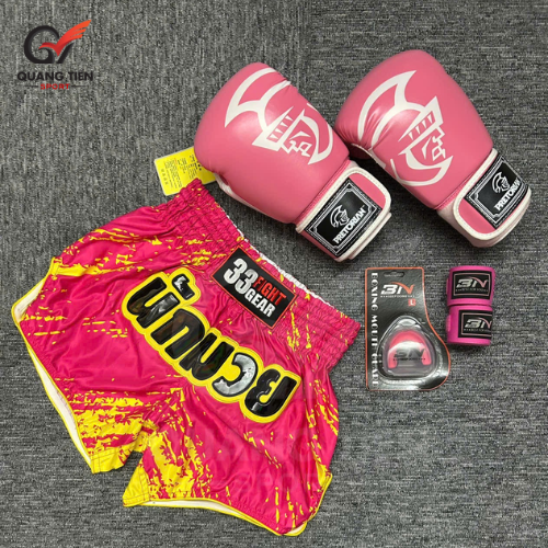 Combo Boxing/Muay Thái 4 món Cho Người Mới & Người Tập Lâu Năm - Hồng