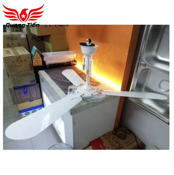Quạt trần Vinawind điện cơ thống nhất có điều khiển xa màu trắng 2022 (QT1400X)