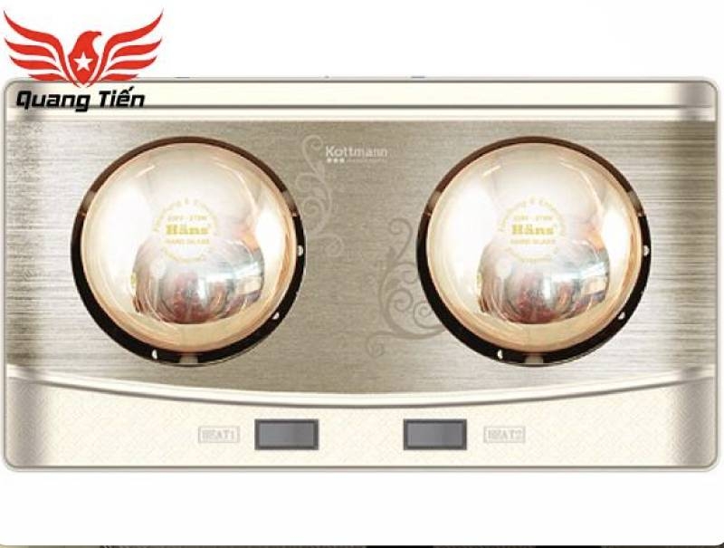 Đèn sưởi nhà tắm Kottmann 2 bóng K2B-Q - Chính Hãng