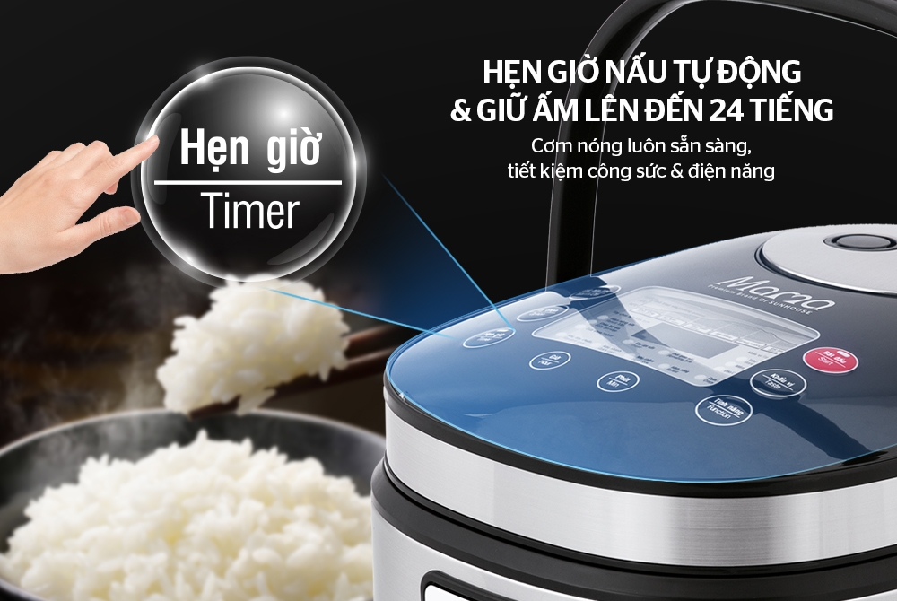 Nồi cơm điện tử 1.8L Sunhouse Mama SHD8903