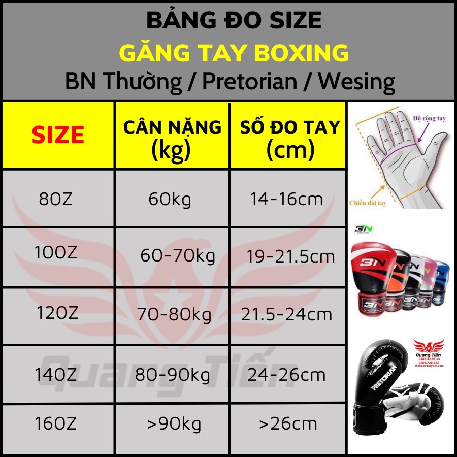 Găng tay boxing WSD chính hãng màu trắng hồng
