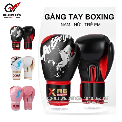 Găng tay Boxing ABJ cao cấp chính hãng - màu hồng